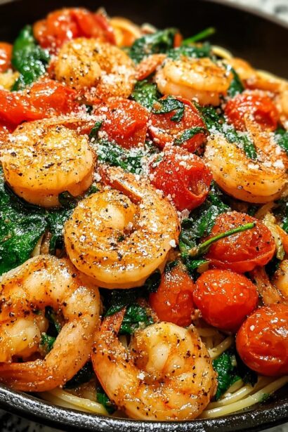 Tomato Spinach Shrimp Pasta: An Irresistible Comfort Dish