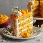 Vegan Mango Coconut Cake (Tropical Layer Cake) - Snack On Meat