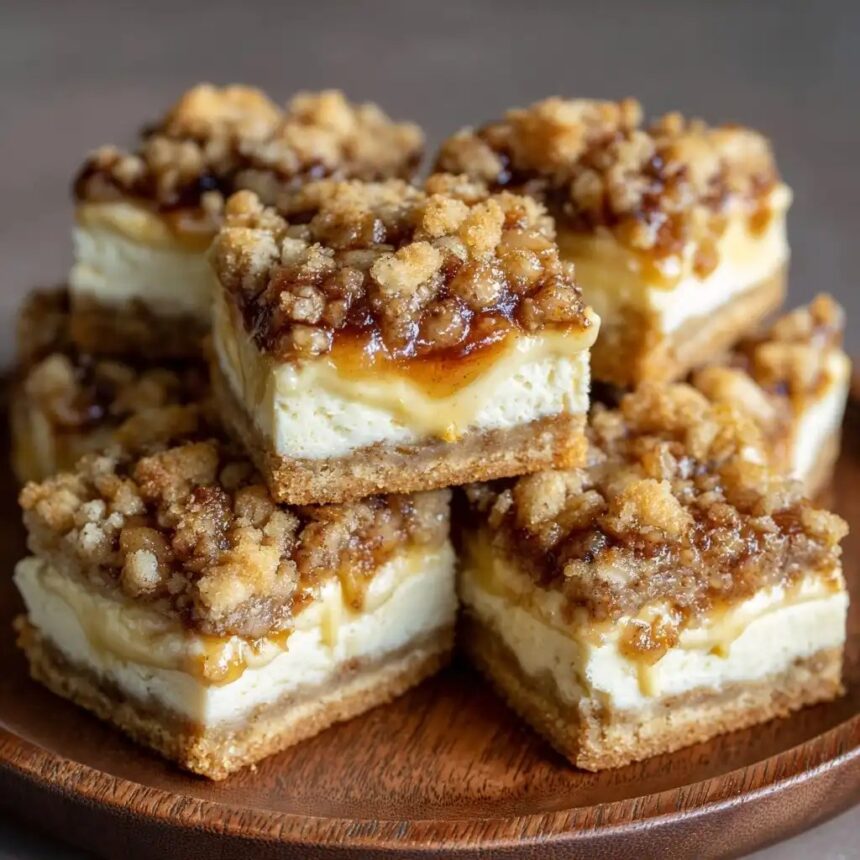 Apple Crumble Cheesecake Bars