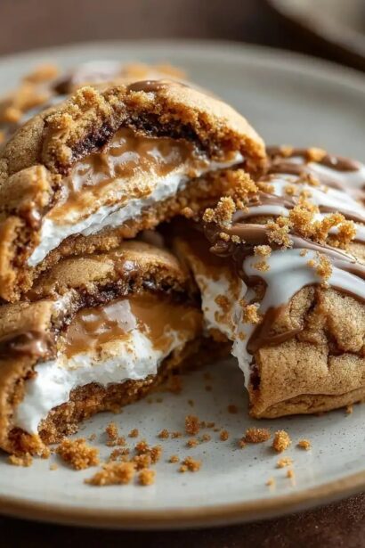Biscoff Lava Stuffed Cookies