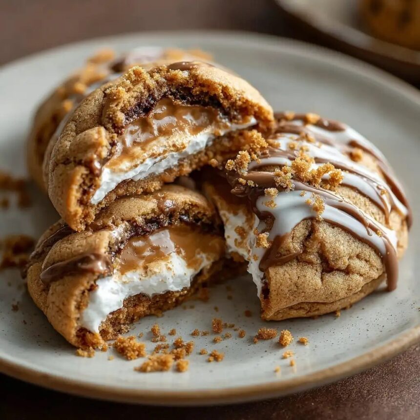 Biscoff Lava Stuffed Cookies