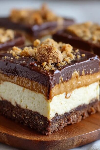 Chocolate Cookie Butter Cheesecake Bars
