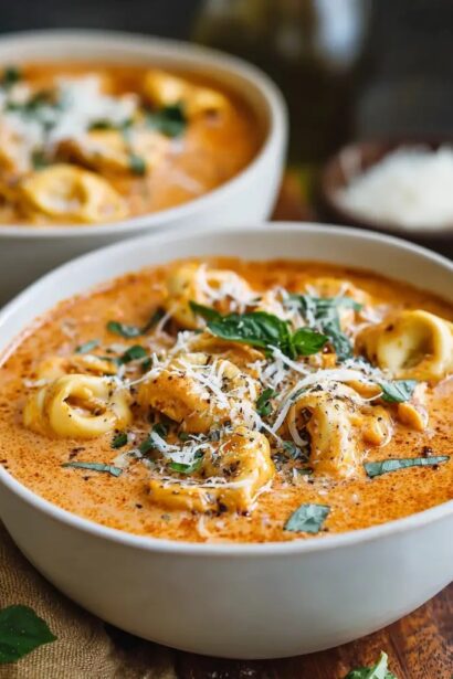 Creamy Tomato Tortellini Soup