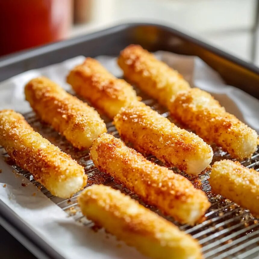 Crispy Air Fryer Mozzarella Sticks Recipe