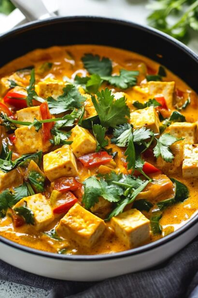Delicious One-Pan Tofu Coconut Curry Recipe