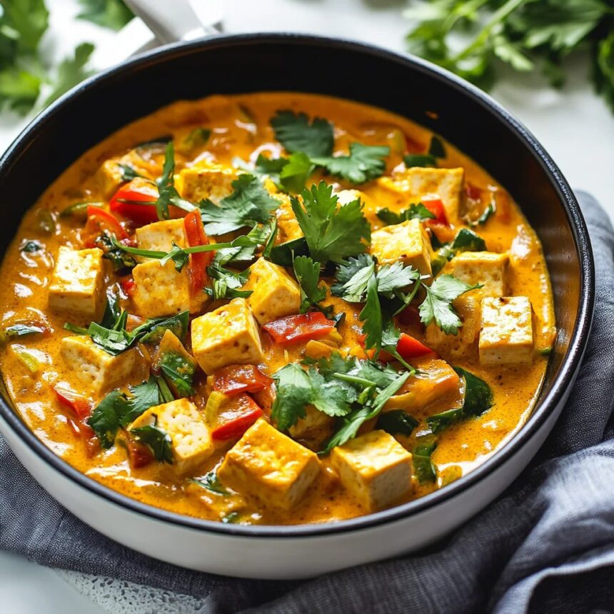 Delicious One-Pan Tofu Coconut Curry Recipe