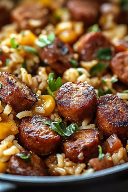 Easy Cajun Sausage and Rice Skillet Recipe