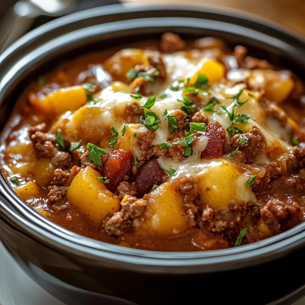 Easy Slow Cooker Cowboy Casserole Recipe