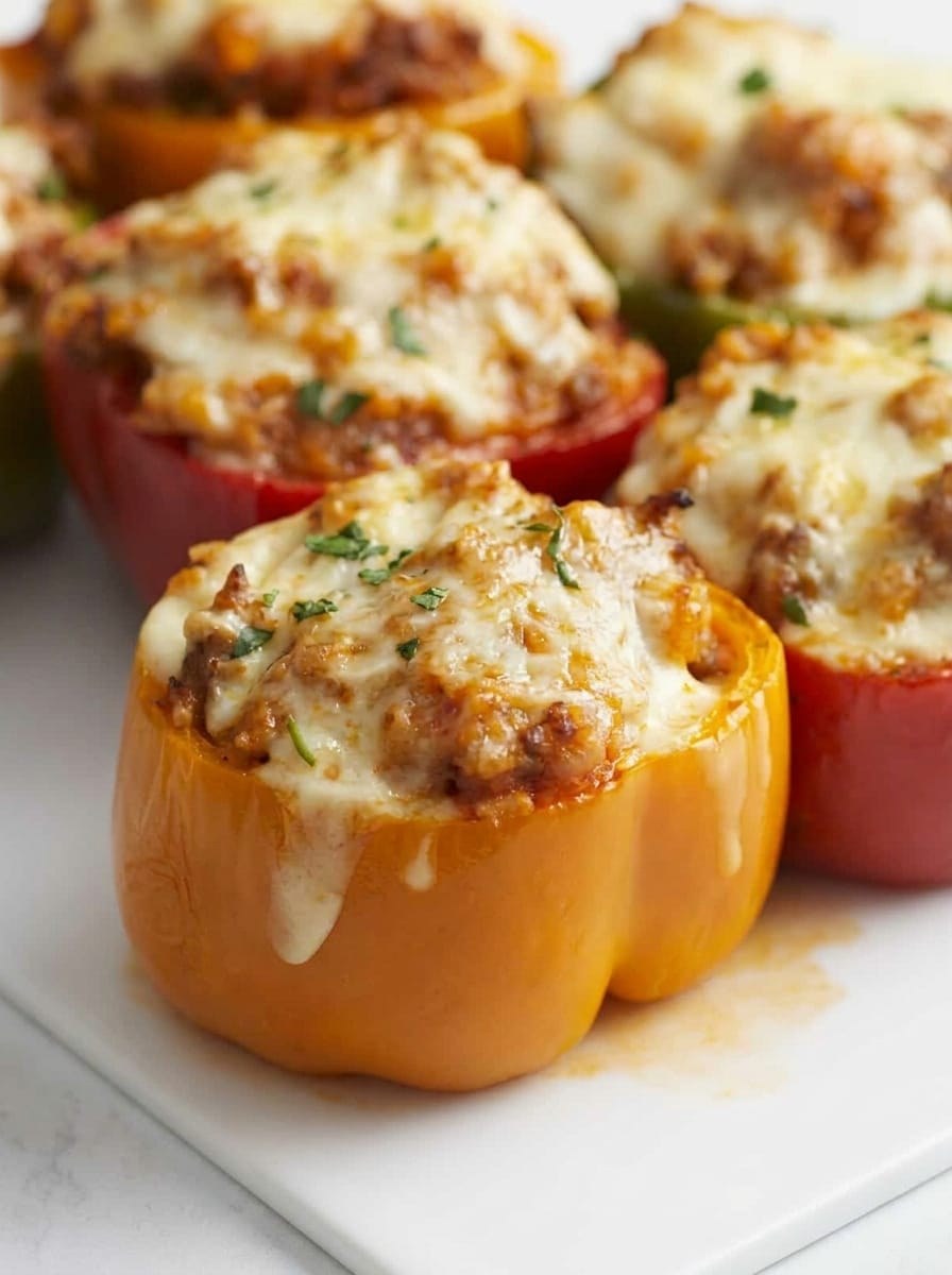 Easy Stuffed Bell Peppers with Italian Sausage and Rice - foodnibble.com