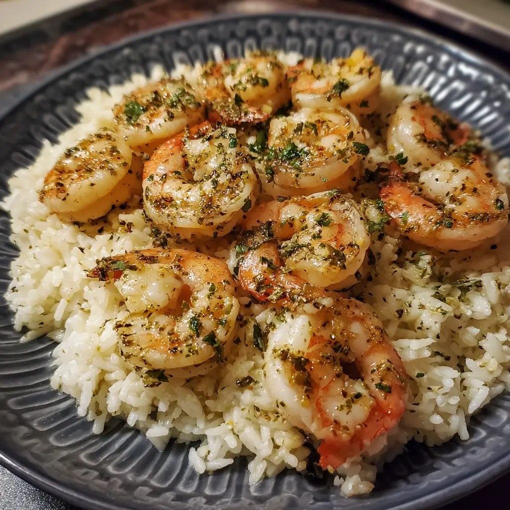 Garlic Lemon Shrimp and Rice