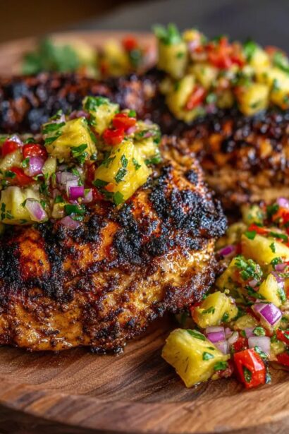 Jamaican Jerk Chicken with Pineapple Salsa