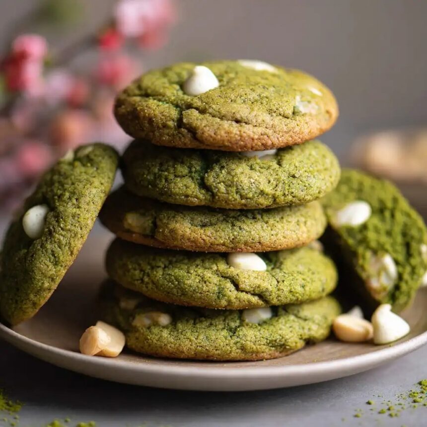 Matcha White Chocolate Cookies