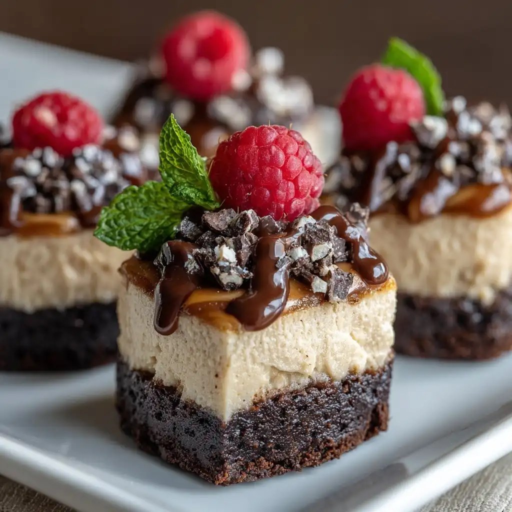 Peanut Butter Mousse Brownie Cups