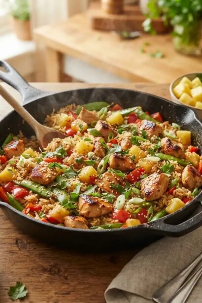 Pineapple Chicken and Rice – Sweet, Savory & Effortlessly Easy One-Pan Meal