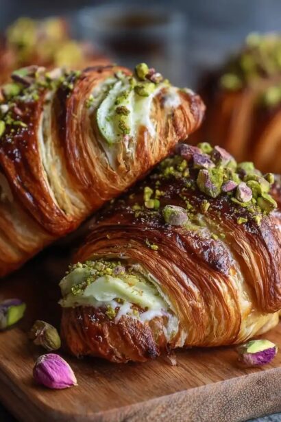 Pistachio Cream Croissants