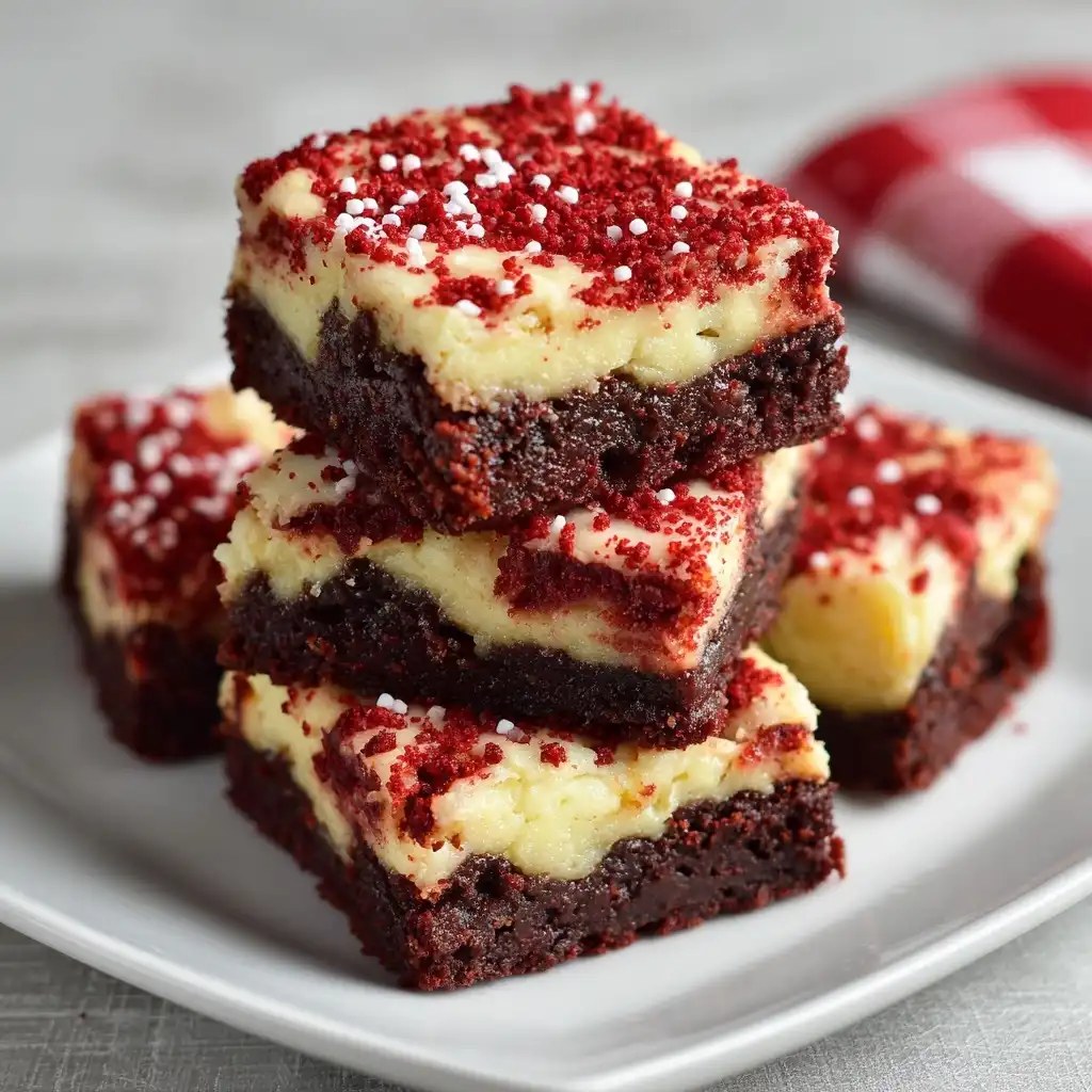 Red Velvet Cheesecake Brownies