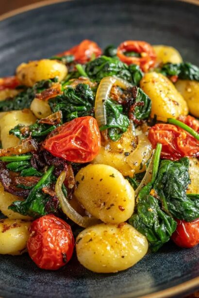 Sautéed Gnocchi with Spinach and Tomatoes