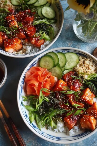 Spicy Salmon Sushi Bowls