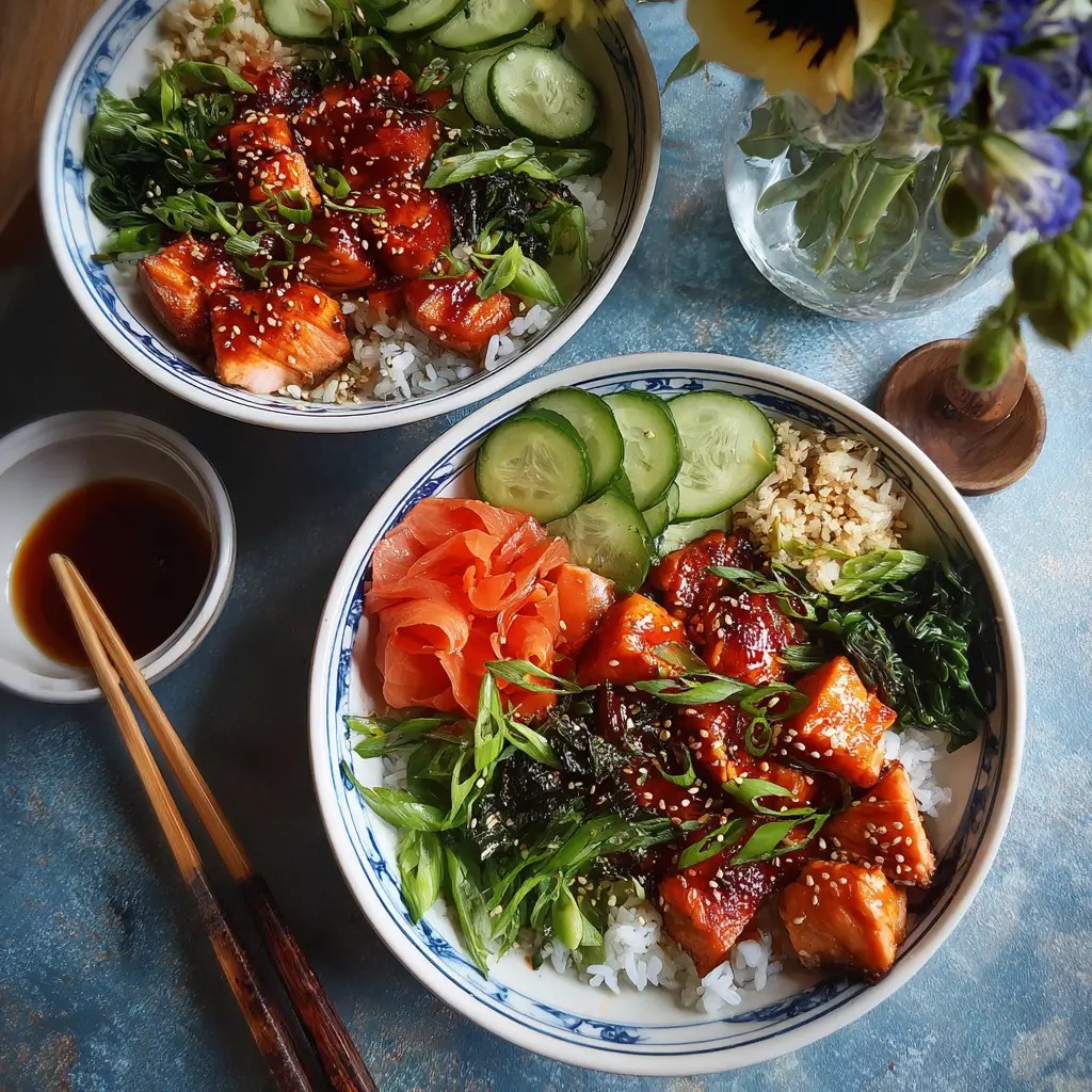 Spicy Salmon Sushi Bowls