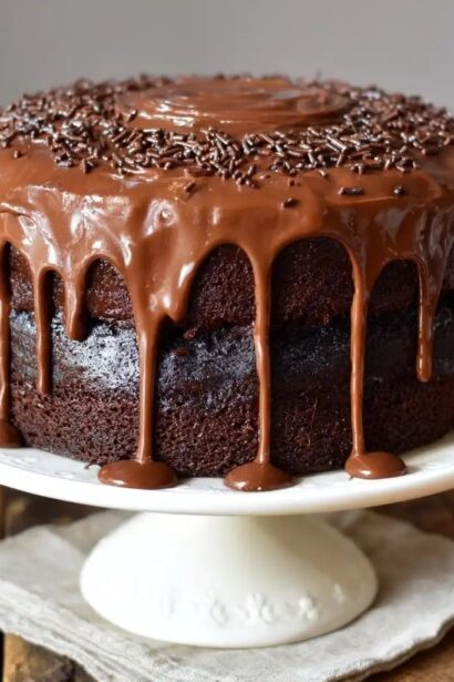 Triple Chocolate Fudge Cake