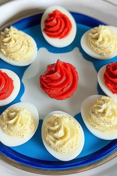 Unique & Easy 4th of July Deviled Eggs Recipe