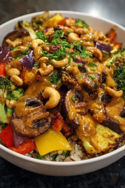 Vegetable Stir Fry with Cashew Sauce