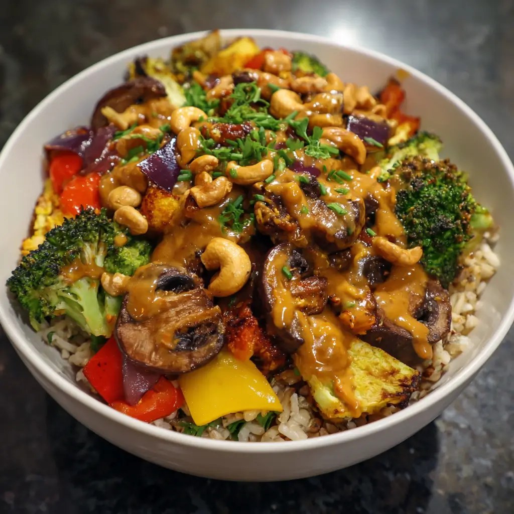 Vegetable Stir Fry with Cashew Sauce