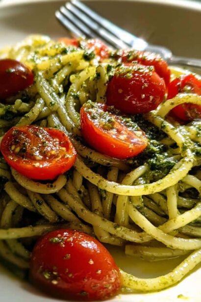 25-Minute Magical Pesto Pasta with Cherry Tomatoes