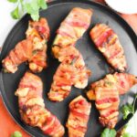 Air Fryer Bacon Wrapped Jalapeno Poppers | She's Not Cookin'