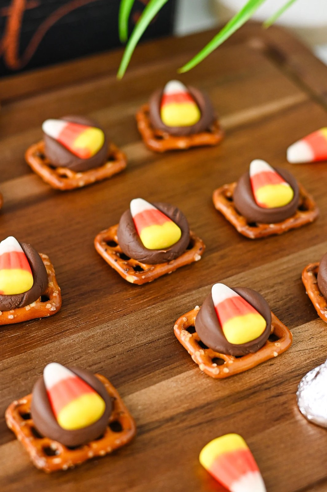 Candy Corn Pretzel Bites | She's Not Cookin'