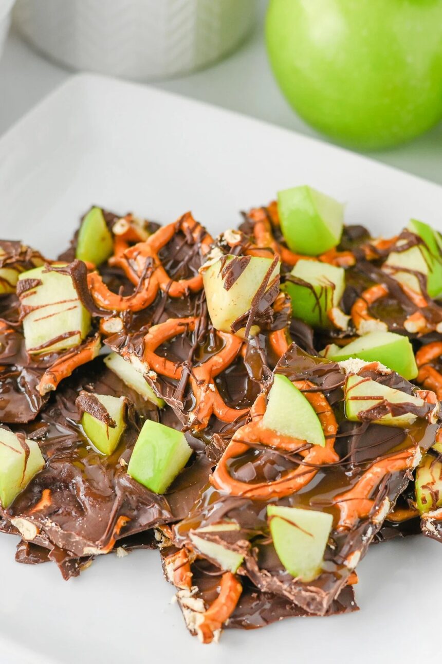 Caramel Apple Bark - Easy Fall Dessert | She's Not Cookin'