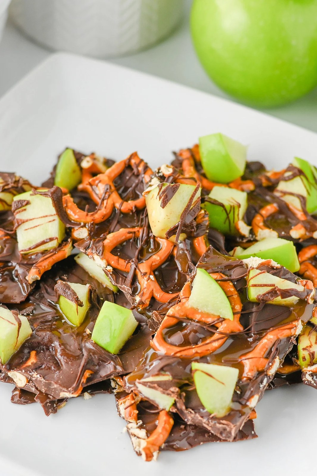 Caramel Apple Bark - Easy Fall Dessert | She's Not Cookin'