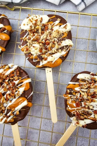 Chocolate Covered Caramel Apple Slices | She's Not Cookin'