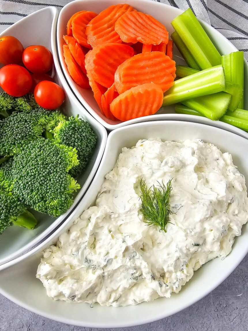 Cream Cheese Veggie Dip | She's Not Cookin'
