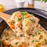 Crockpot Chicken & Dumplings with Canned Biscuits | She's Not Cookin'