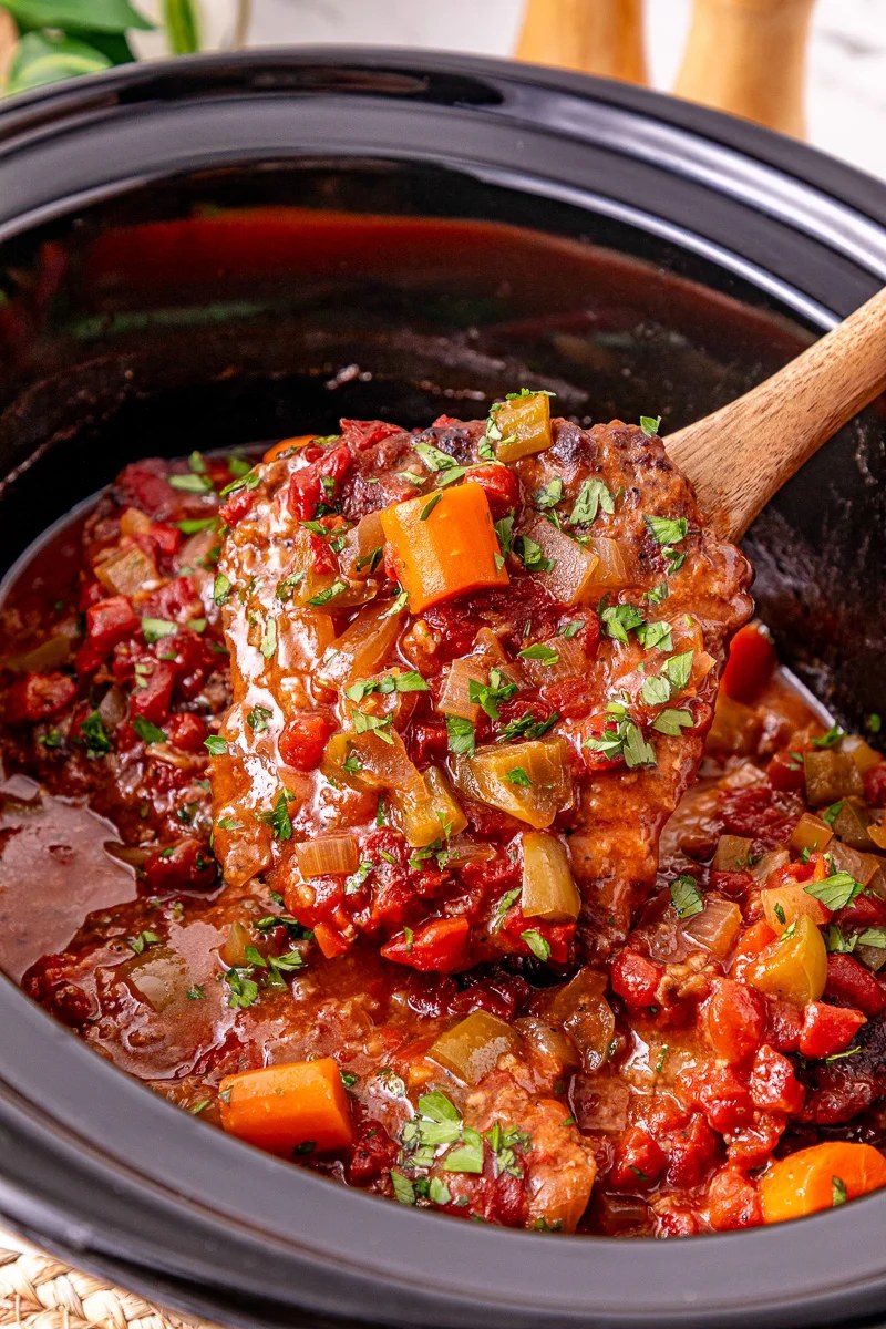 Crockpot Swiss Steak | She's Not Cookin'