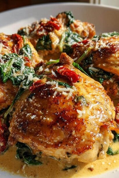 Irresistible Creamy Tuscan Chicken Thighs in 35 Minutes